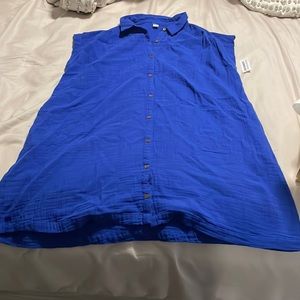 Old Navy Blue Shift Dress with Collar